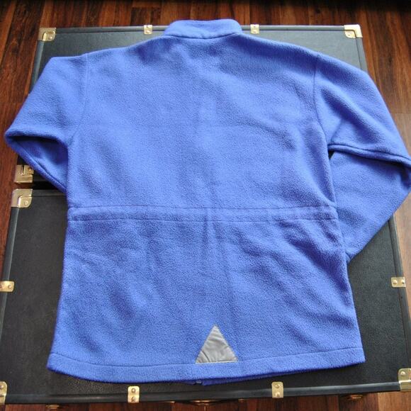 L.L. Bean Blue Full Zip Up Fleece Jacket Size: X-Large Kids - Picture 4 of 6